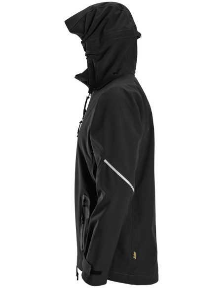 1218 Chaqueta impermeable SoftShell FlexiWork con capucha negro