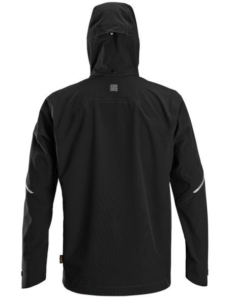 1218 Chaqueta impermeable SoftShell FlexiWork con capucha negro