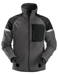 8005 Chaqueta polar cortavientos AllroundWork gris acero/ negro