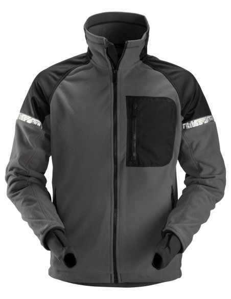 8005 Chaqueta polar cortavientos AllroundWork gris acero/ negro