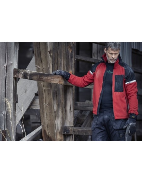 8005 Chaqueta polar cortavientos AllroundWork gris acero/ negro