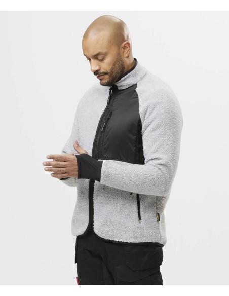 8021 Chaqueta de pelo AllroundWork gris jaspeado/ negro
