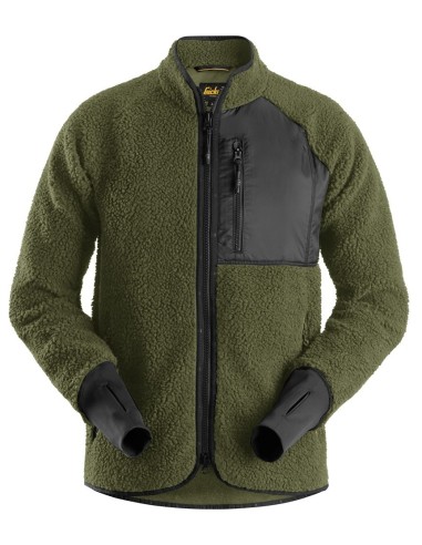 8021 Chaqueta de pelo AllroundWork verde kaki/ negra
