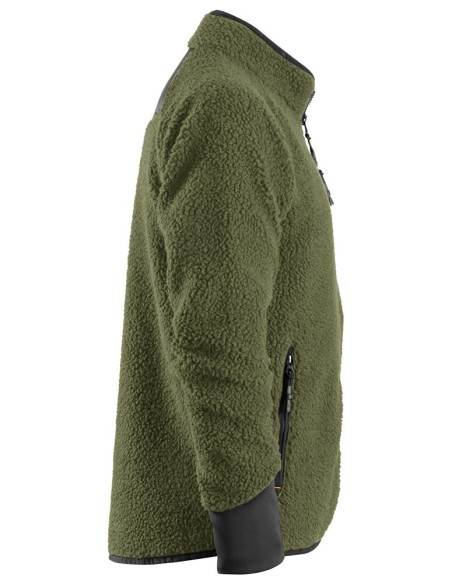 8021 Chaqueta de pelo AllroundWork verde kaki/ negra