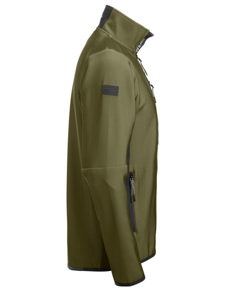 8045 Chaqueta capa intermedia Flexiwork verde kaki/ negro