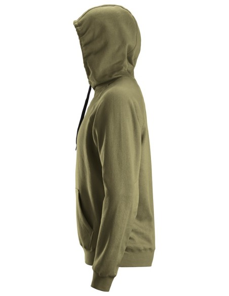 2800 Sudadera clasica con capucha verde kaki
