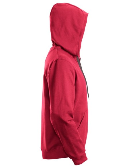 2801 Sudadera clasica con capucha y cremallera completa roja
