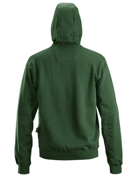 2801 Sudadera clasica con capucha y cremallera completa verde forestal