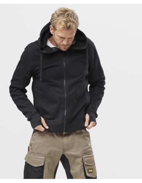 2890 Sudadera con capucha y cremallera completa AllroundWork negro