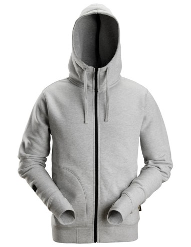2890 Sudadera con capucha y cremallera completa AllroundWork gris jaspeado