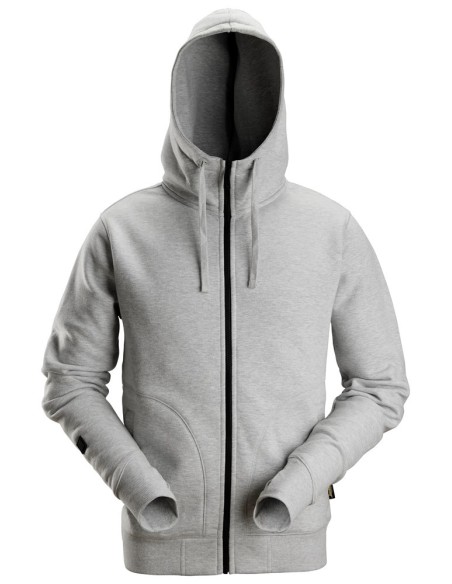 2890 Sudadera con capucha y cremallera completa AllroundWork gris jaspeado