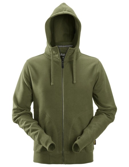 2890 Sudadera con capucha y cremallera completa AllroundWork verde khaki