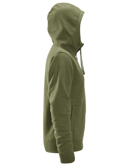2890 Sudadera con capucha y cremallera completa AllroundWork verde khaki