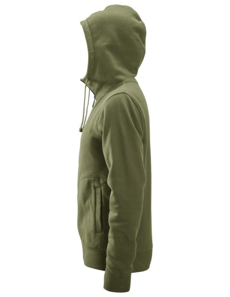 2890 Sudadera con capucha y cremallera completa AllroundWork verde khaki