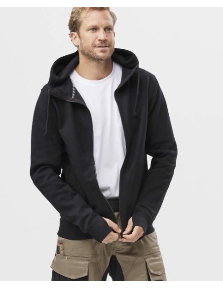 2890 Sudadera con capucha y cremallera completa AllroundWork verde khaki