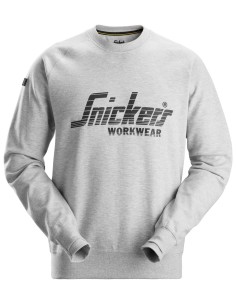 2892 Sudadera con logo gris jaspeado