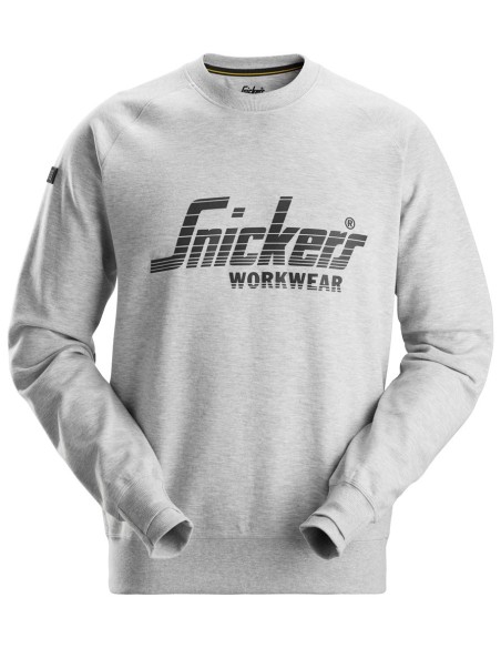 2892 Sudadera con logo gris jaspeado