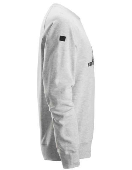 2892 Sudadera con logo gris jaspeado