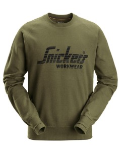 2892 Sudadera con logo verde khaki