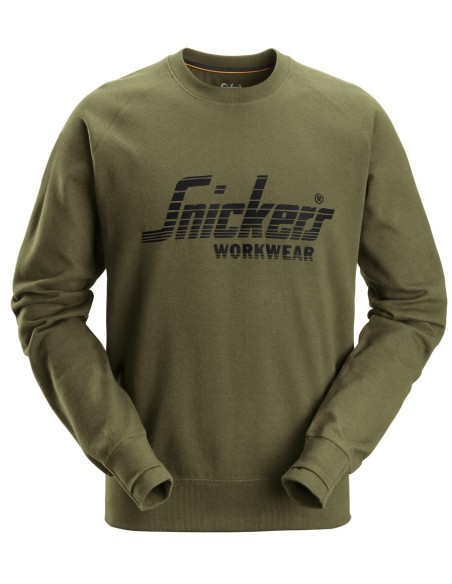2892 Sudadera con logo verde khaki