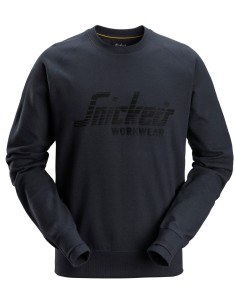 2892 Sudadera con logo azul marino jaspeado