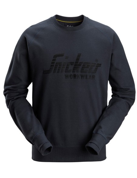 2892 Sudadera con logo azul marino jaspeado