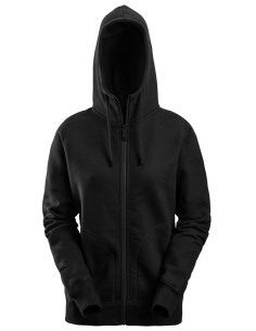 2897 Sudadera mujer con capucha y cremallera completa AllroundWork negro