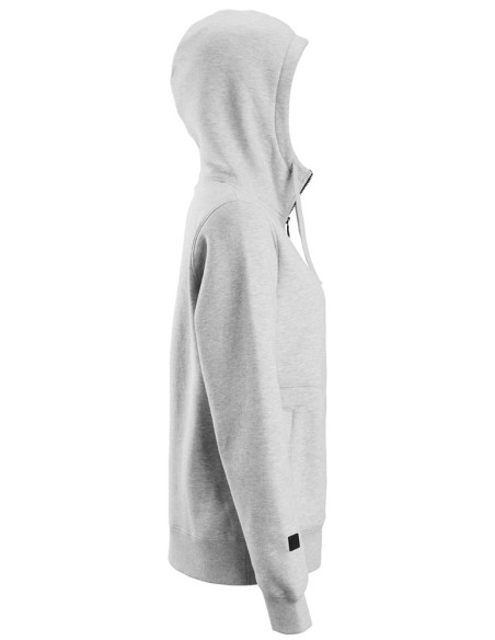 2897 Sudadera mujer con capucha y cremallera completa AllroundWork gris jaspeado
