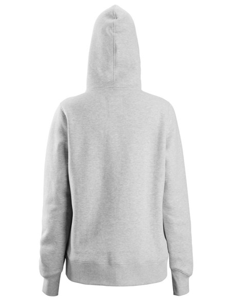 2897 Sudadera mujer con capucha y cremallera completa AllroundWork gris jaspeado
