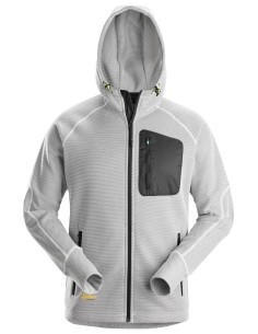8041 Sudadera con capucha y forro polar Flexiwork blanco-negro