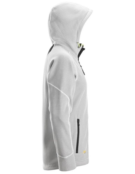 8041 Sudadera con capucha y forro polar Flexiwork blanco-negro