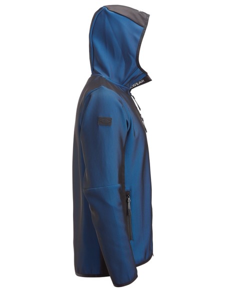 8044 Chaqueta capa intermedia con capucha Flexiwork azul verdadero/ negro