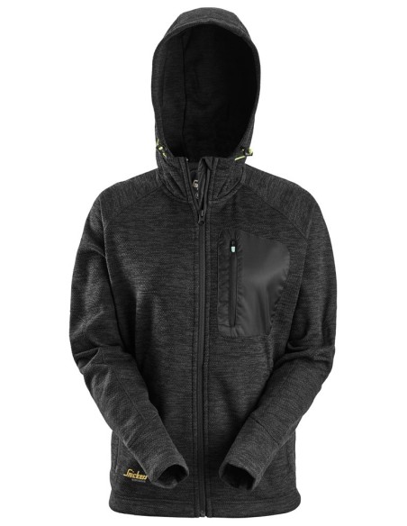 8047 Sudadera con capucha para mujer FlexiWork negro