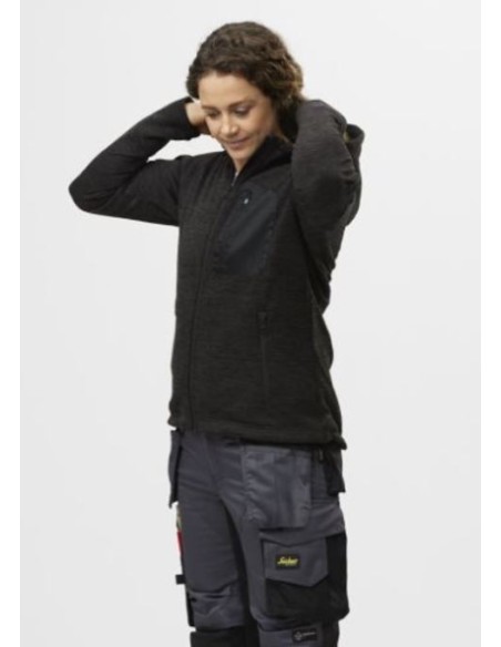 8047 Sudadera con capucha para mujer FlexiWork negro