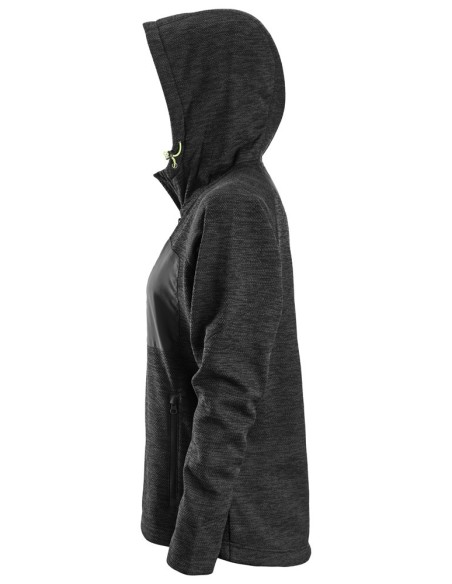 8047 Sudadera con capucha para mujer FlexiWork negro