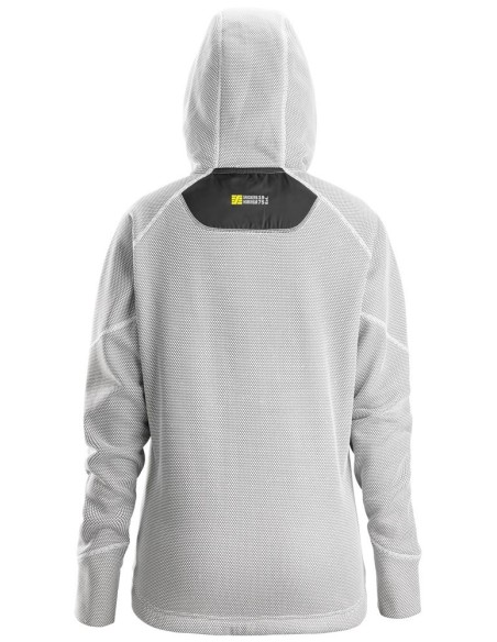 8047 Sudadera con capucha para mujer FlexiWork blanco-negro