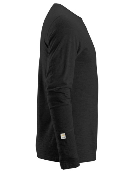 2427 Camiseta de manga larga de lana AllroundWork negro