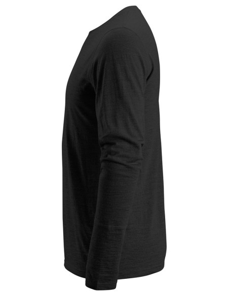 2427 Camiseta de manga larga de lana AllroundWork negro