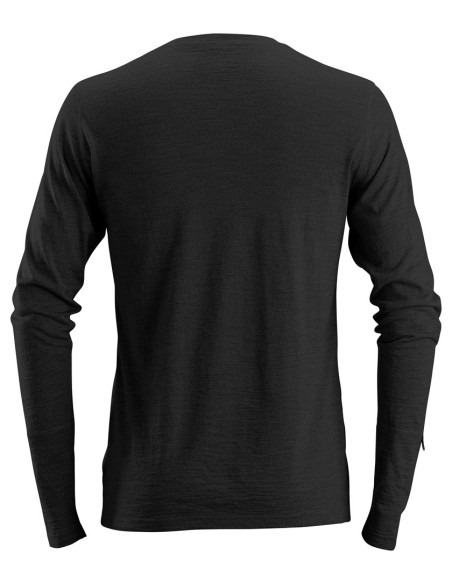 2427 Camiseta de manga larga de lana AllroundWork negro