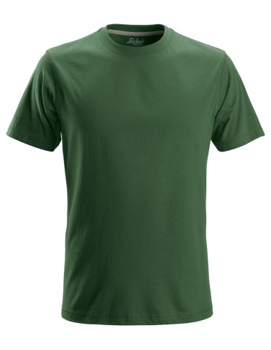 2502 Camiseta de manga corta clasica verde forestal