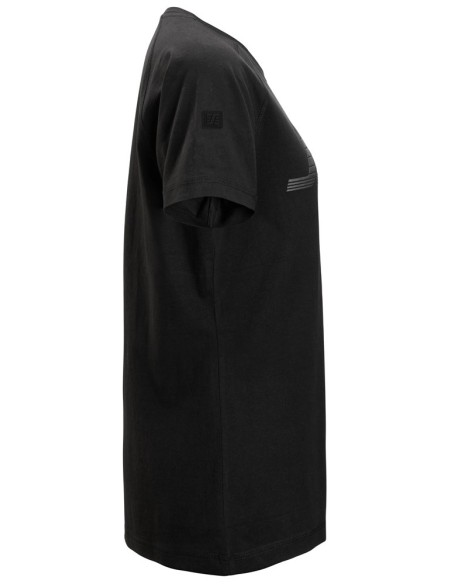 2597 Camiseta manga corta con logo para mujer negro