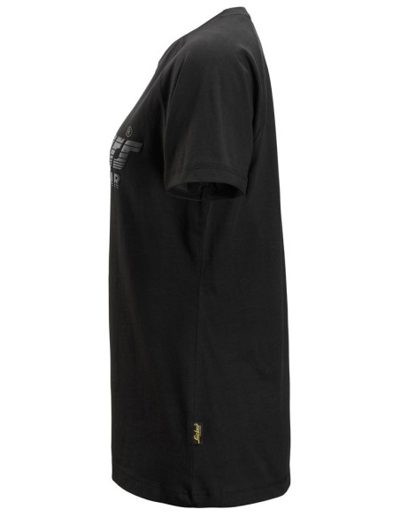 2597 Camiseta manga corta con logo para mujer negro