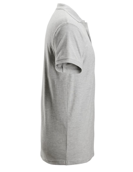 2708 Polo de manga corta clasico gris jaspeado