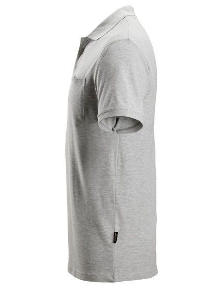 2708 Polo de manga corta clasico gris jaspeado