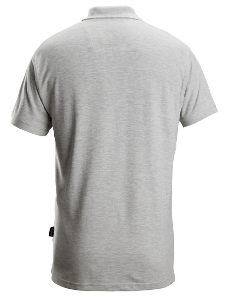 2708 Polo de manga corta clasico gris jaspeado