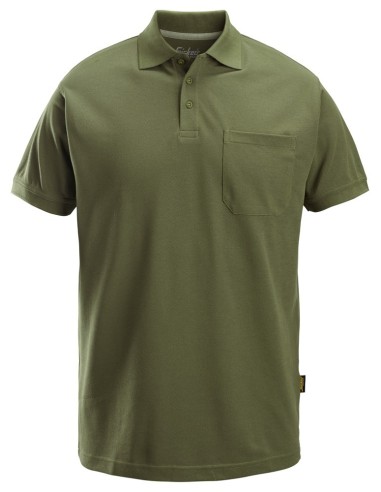 2708 Polo de manga corta clasico verde khaki