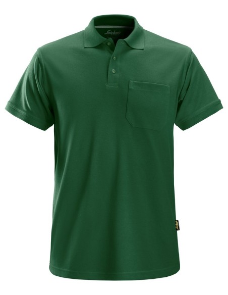 2708 Polo de manga corta clasico verde forestal