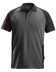 2750 Polo de manga corta bicolor gris acero-negro