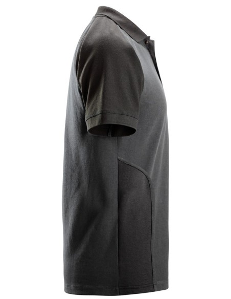 2750 Polo de manga corta bicolor gris acero-negro