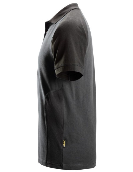 2750 Polo de manga corta bicolor gris acero-negro